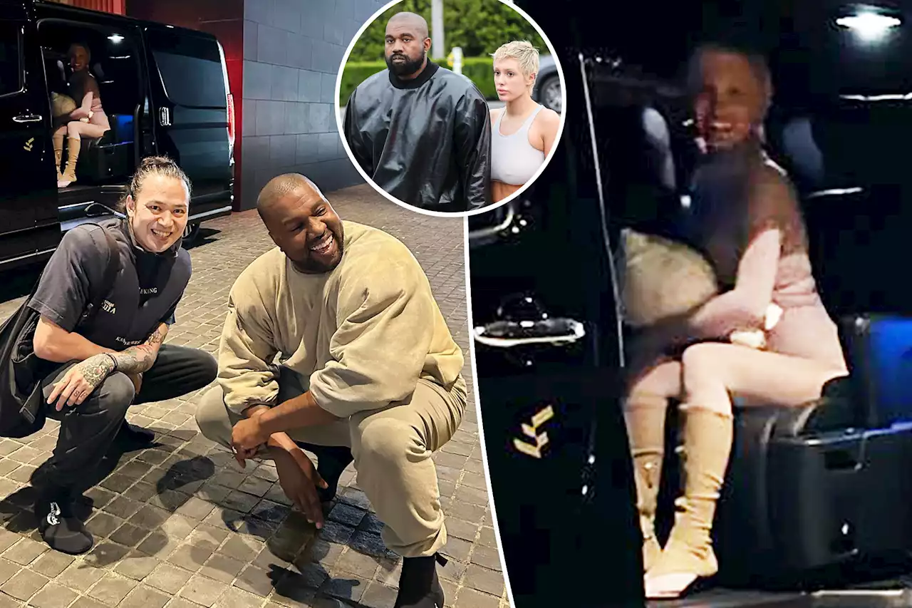 Bianca Censori hides in van with Hello Kitty doll while ‘husband’ Kanye West takes pics in Tokyo