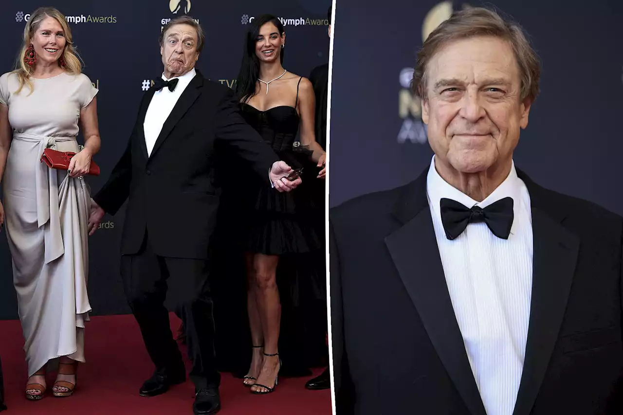 Slimmed-down John Goodman steals the show with funny faces on red carpet in Monte Carlo