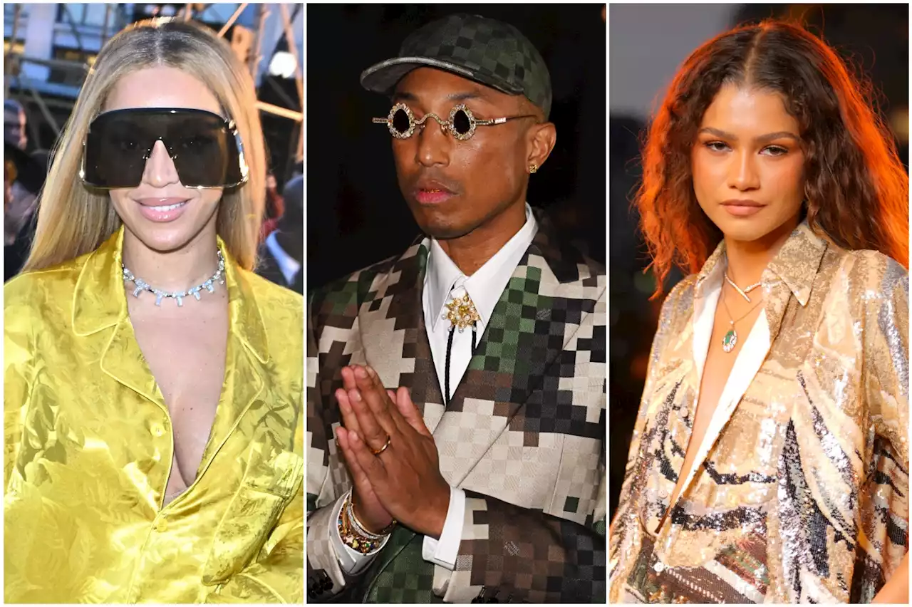 Pharrell Williams' Debut Louis Vuitton Show Brings Beyoncé, Zendaya, and Kim Kardashian to Paris