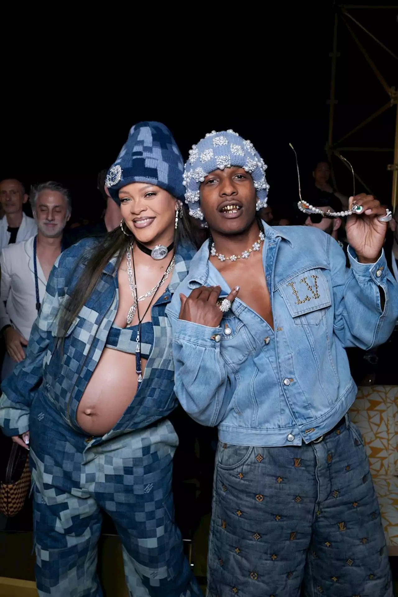 Rihanna Matched Her Bump-Baring Jumpsuit With A$AP Rocky's Denim Look