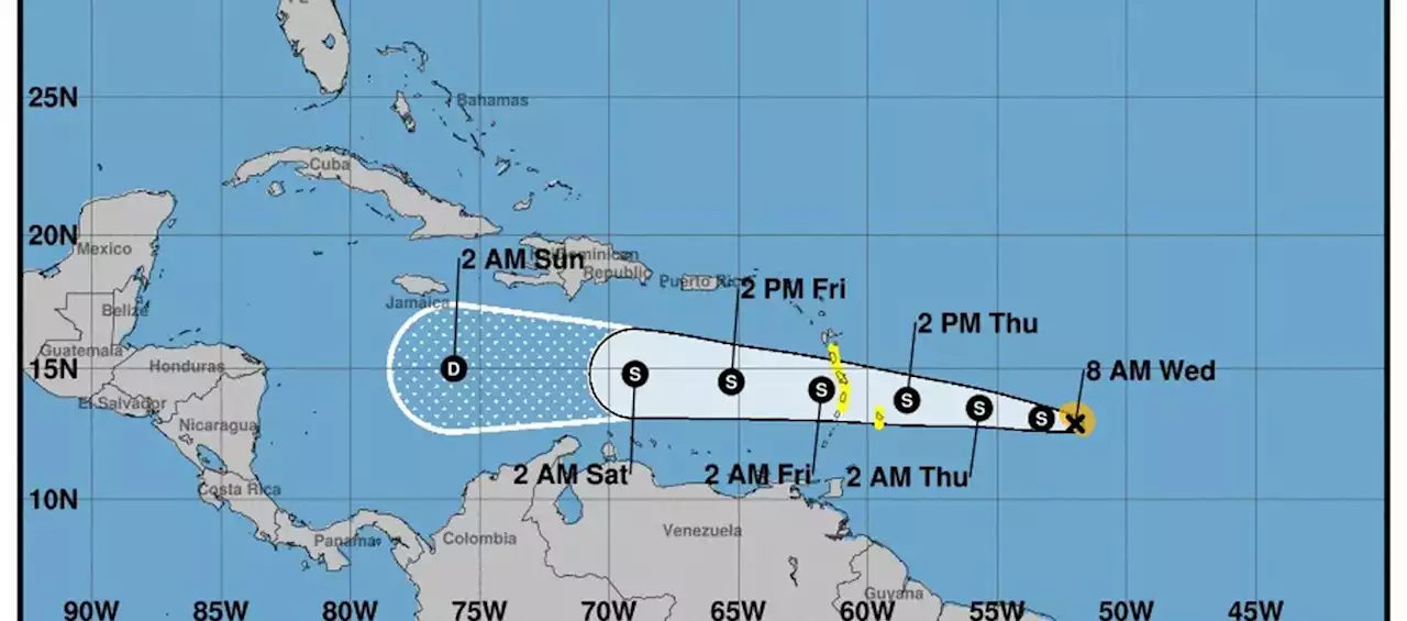 La tormenta tropical Bret sigue su ruta hacia las Antillas Menores, en el oeste del Caribe