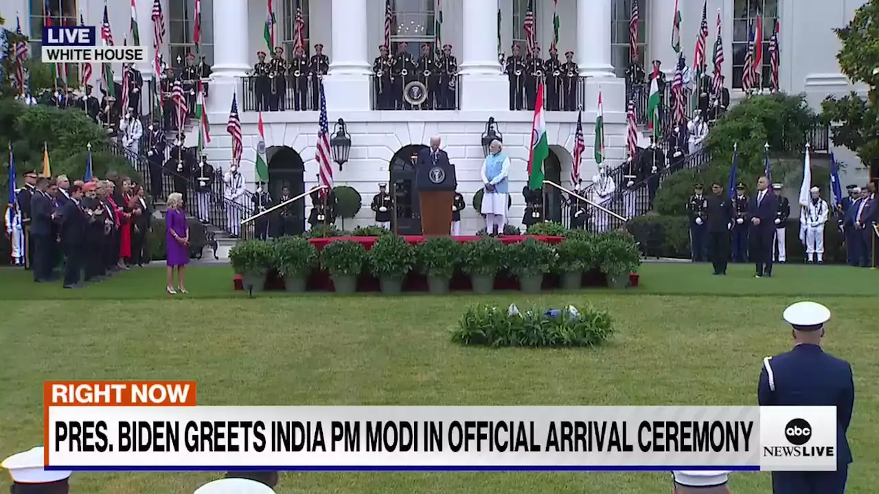 Biden welcomes Indian Prime Minister Modi for state visit