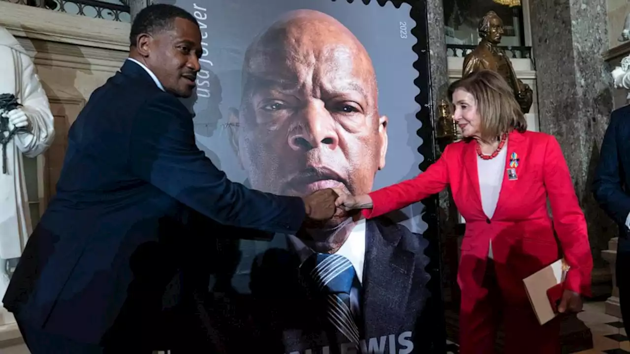 Stamp of civil rights icon John Lewis unveiled in ceremony at the US Capitol