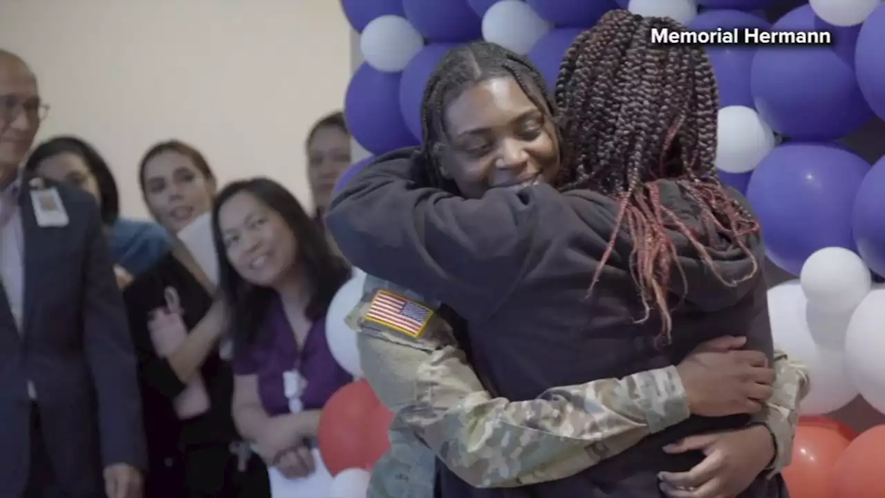 24-year-old US Army specialist surprises mom year after being stationed in Germany