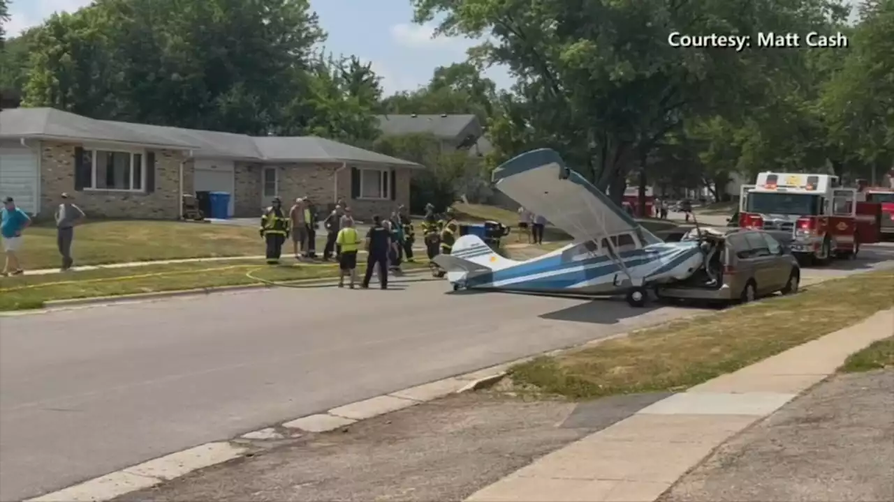 Small plane crash lands in Wisconsin neighborhood, no serious injuries reported, officials say