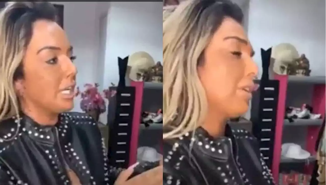 Cláudia Nayara explica discussão em direto e conta que vizinho 'deitou a porta da loja abaixo'
