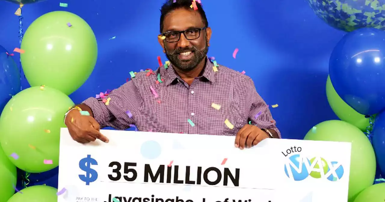 Ontario retail worker celebrates $35M lottery win