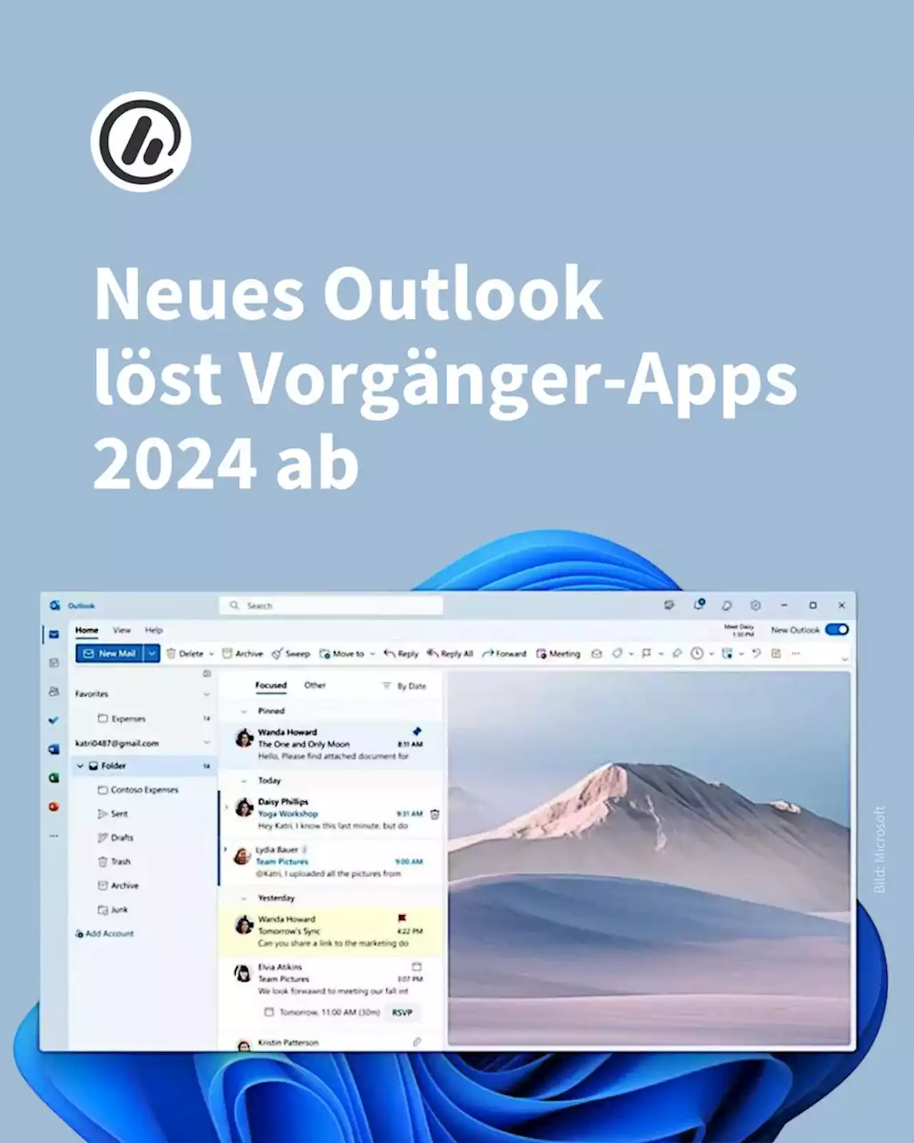 Jetzt ist es offiziell: Neues Outlook löst Vorgänger-Apps 2024 ab