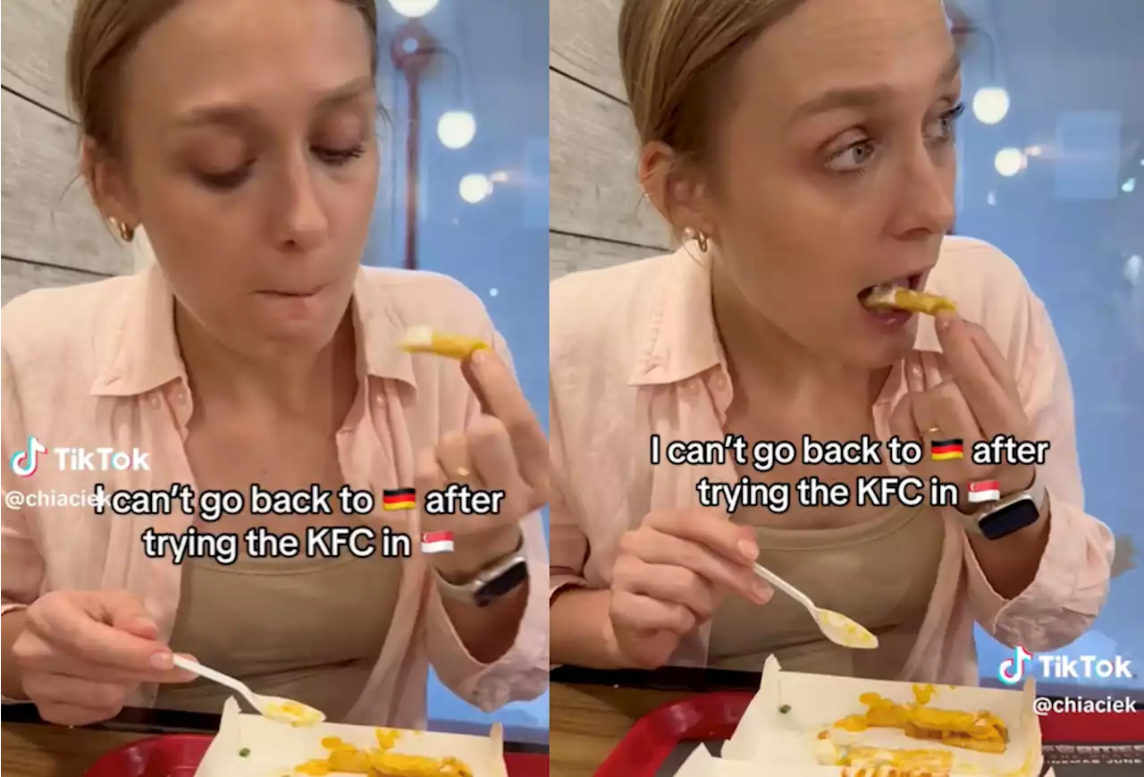 German TikToker says she can't go back home after tasting KFC in SG - Singapore News