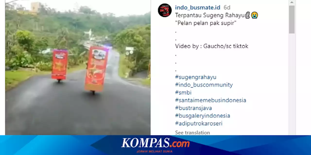 Video Viral Sepeda Motor Pakai Bodi Bus Sugeng Rahayu