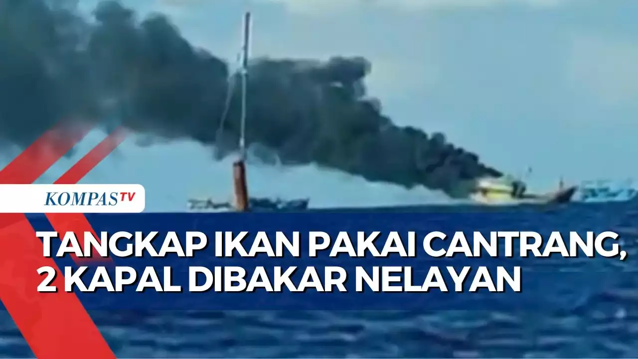 Tangkap Ikan Pakai Cantrang, 2 Kapal Asal Jateng Dibakar Nelayan Sungai Kakap!