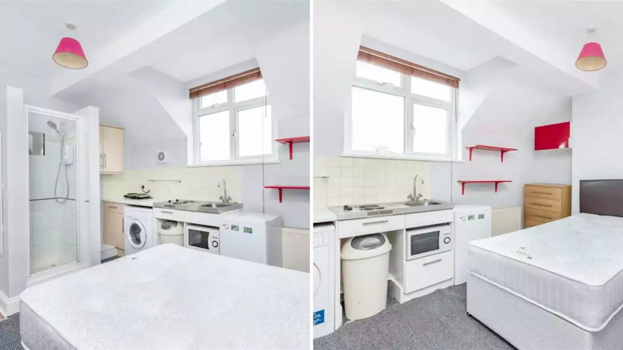 The ‘fabulous’ £1,000pcm studio flat boasting a shower opposite the bed, no private toilet and one window