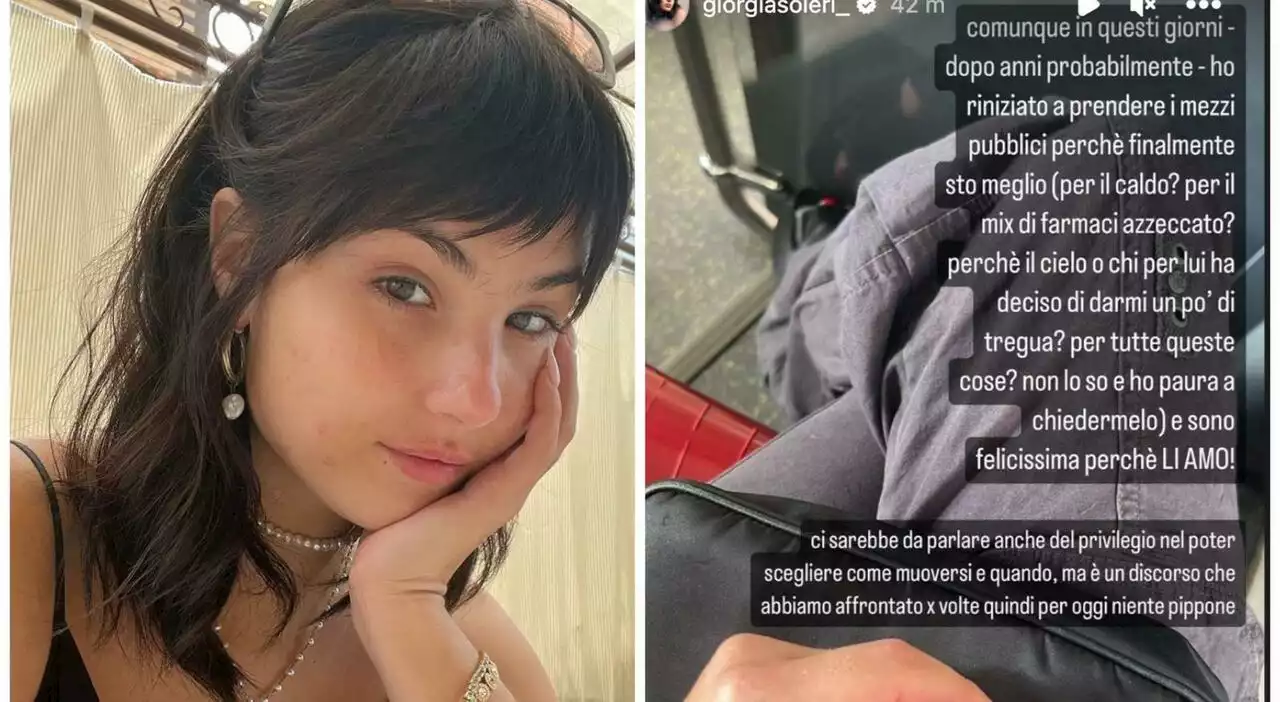 Giorgia Soleri, dopo l'addio a Damiano torna alla 'normalità': «Dopo anni ho ripreso i mezzi pubblici...»