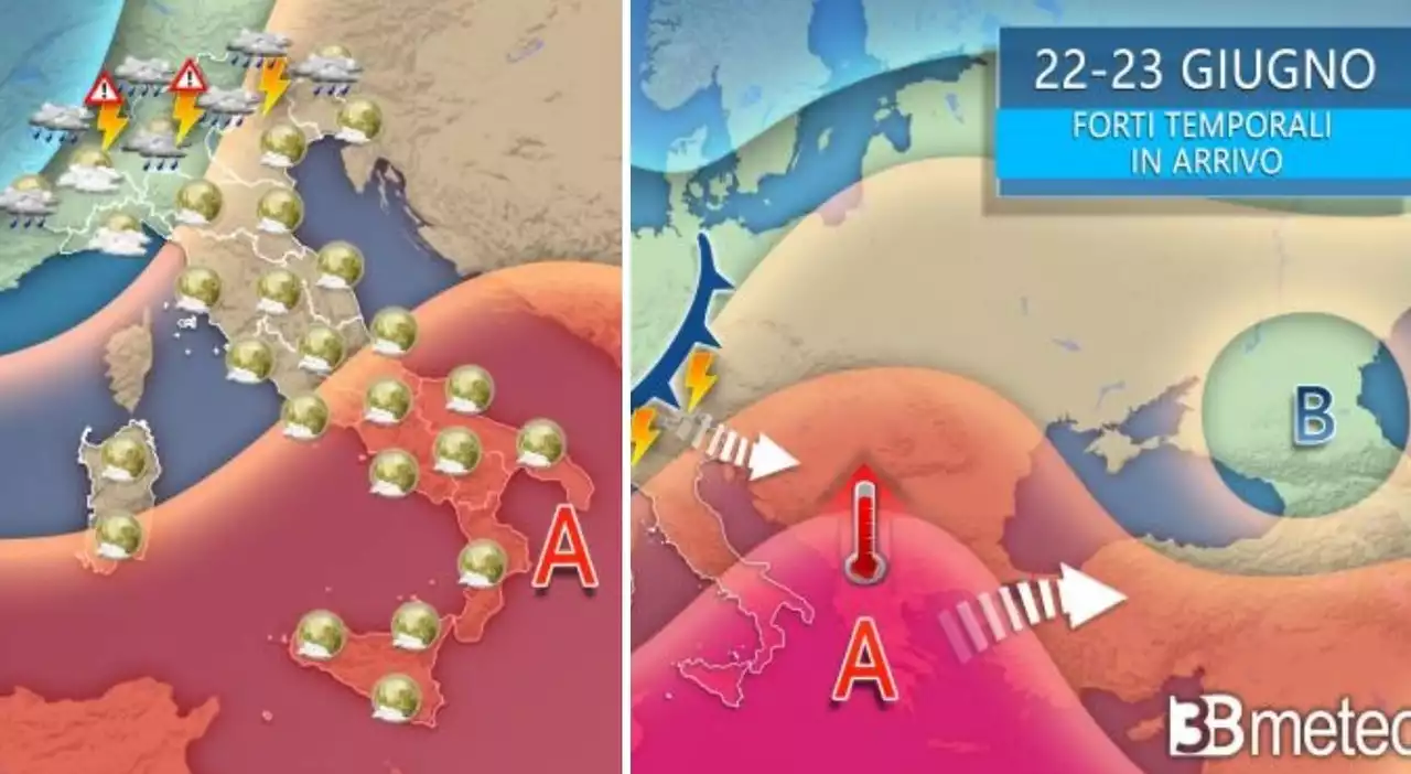 Meteo, il caldo ha le ore contate: dopo il picco di 40 gradi, tornano freddo e temporali Oggi bollino arancione in 14 città