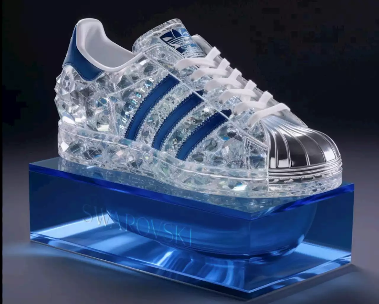 Los tenis de cristal de Adidas; así lucen