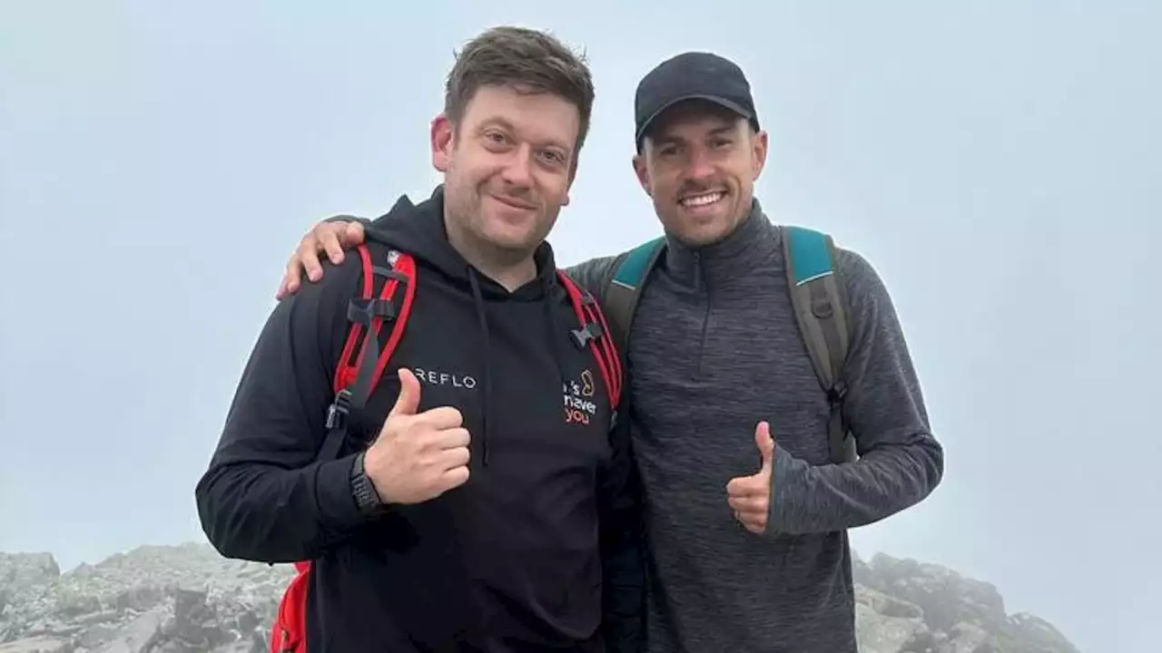 Aaron Ramsey takes part in three peaks challenge for families of children with cancer