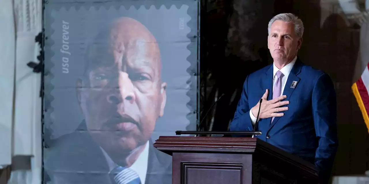 Stamp of civil rights icon John Lewis unveiled in ceremony at the US Capitol