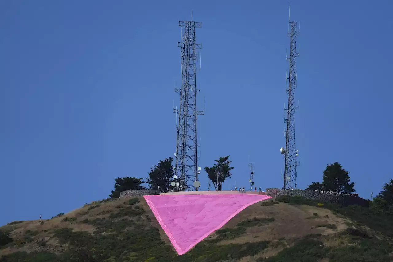 San Francisco displays the largest ever pink triangle for Pride month in a stand against pushback