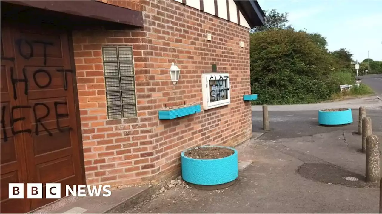 Vandals daub Trusthorpe Village Hall with anti-vax messages