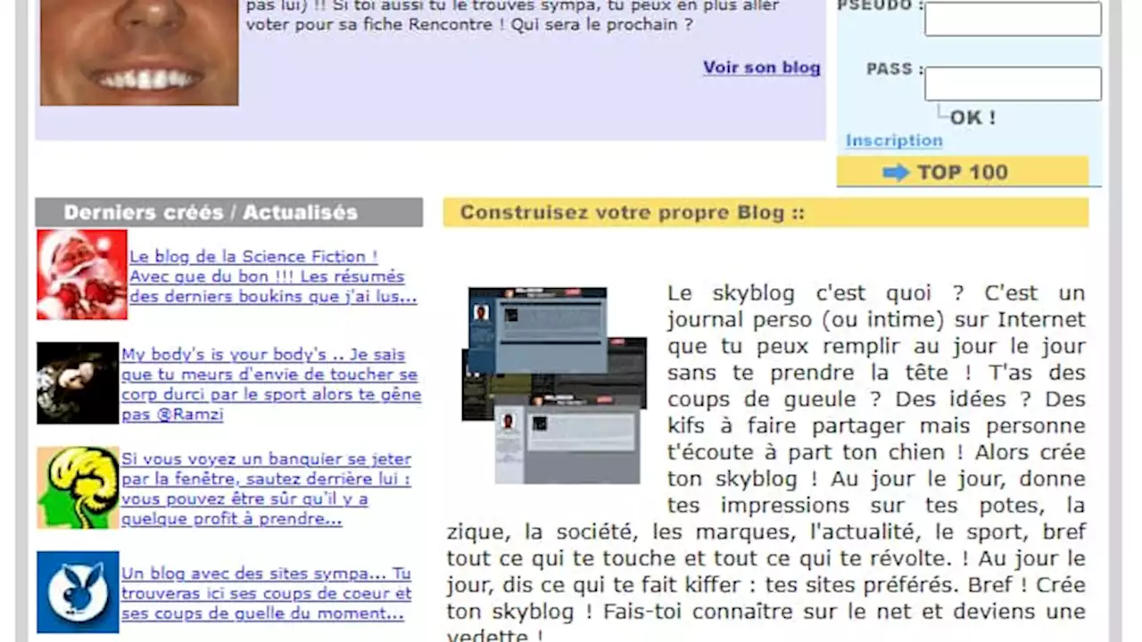 Vos vieux skyblogs vont être sauvegardés, pour l'histoire