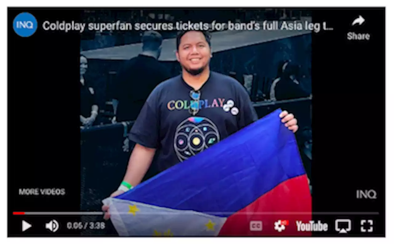 WATCH: Coldplay superfan secures tickets for band’s full Asia leg tour | INQStories