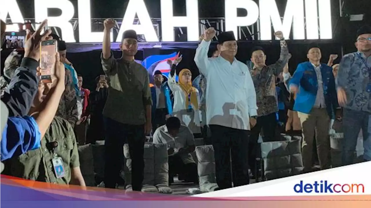 Di Depan Massa PMII, Prabowo Sebut Gibran Pemimpin Masa Depan