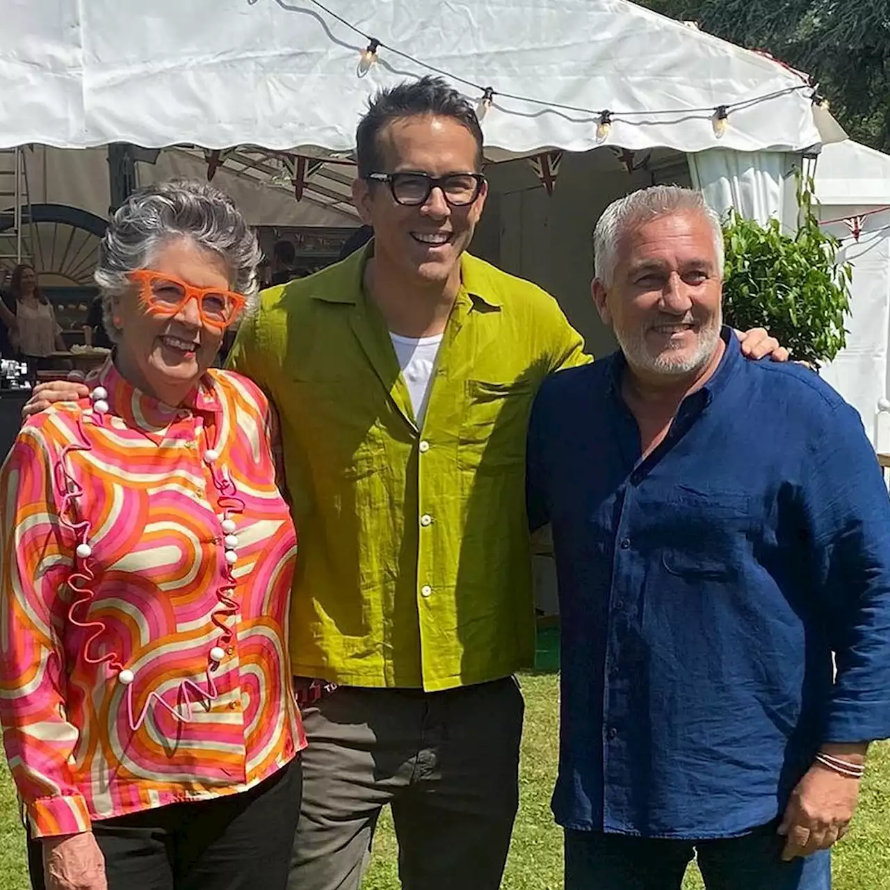 Get a Rise Out of Blake Lively, Ryan Reynolds' Visit to the Great British Bake Off Set - E! Online