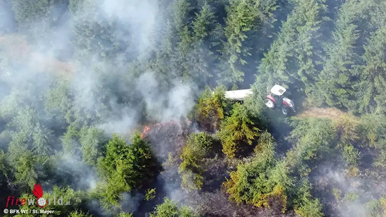 Nö: Knapp 10.000-Quadratmeter-Waldbrand in der Gemeinde Karlstein an der Thaya