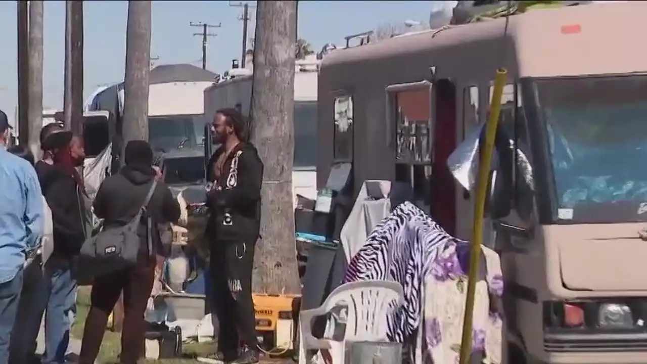 At LA's largest RV encampment, cleanup is slow