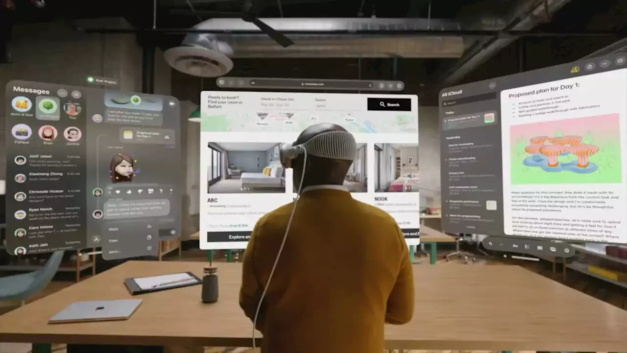 On a essayé visionOS, le système du casque Apple Vision Pro