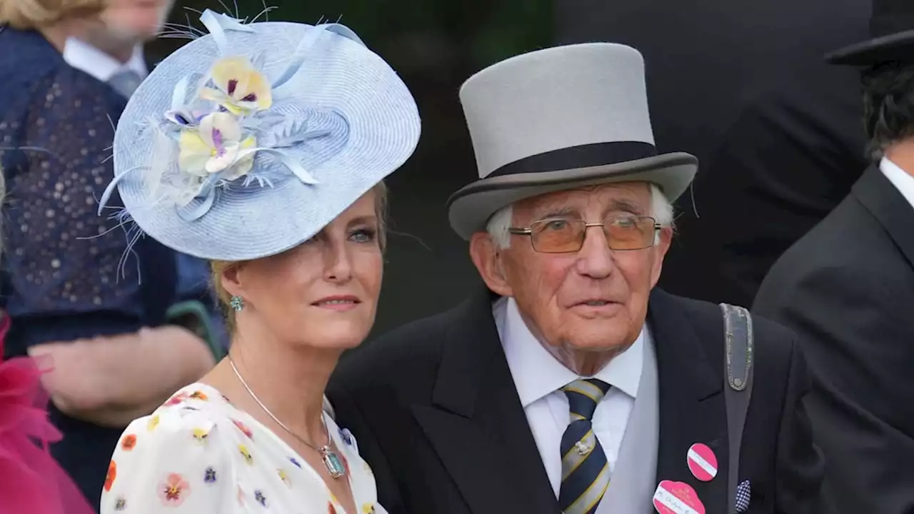 Duchess Sophie enjoys surprise rare outing with dad Christopher Rhys-Jones, 92, at Ascot