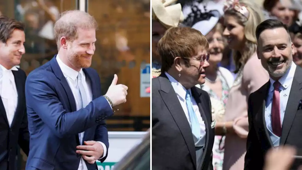 Prince Harry was 'very pleased' with how he performed in court, Elton John's husband says