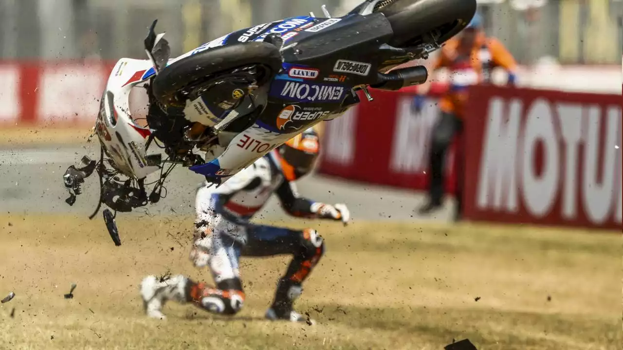 Flinke crash motorcoureur Van den Goorbergh: 'Grootste uit m'n carrière'