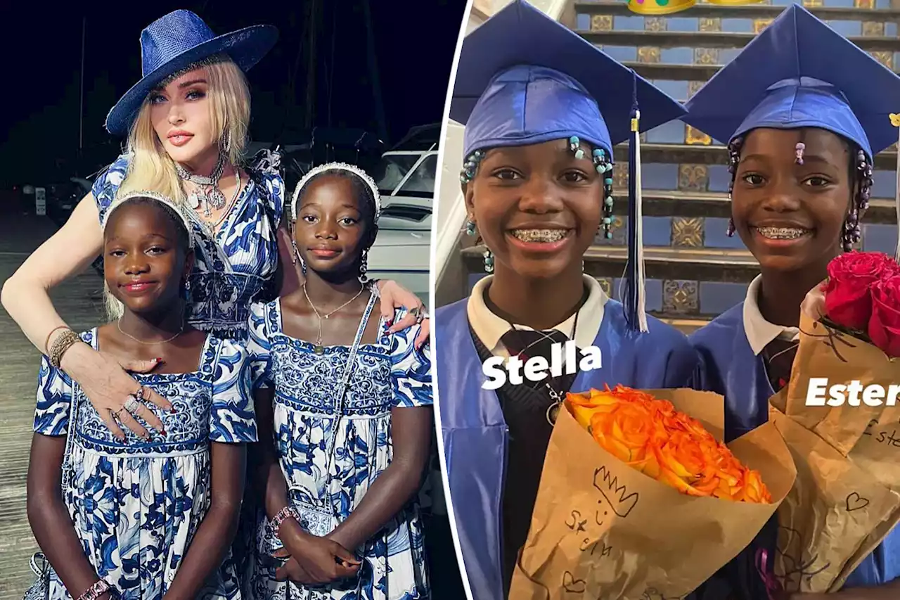 Madonna celebrates 10-year-old twins’ Estere and Stella’s graduation: ‘Kweens’