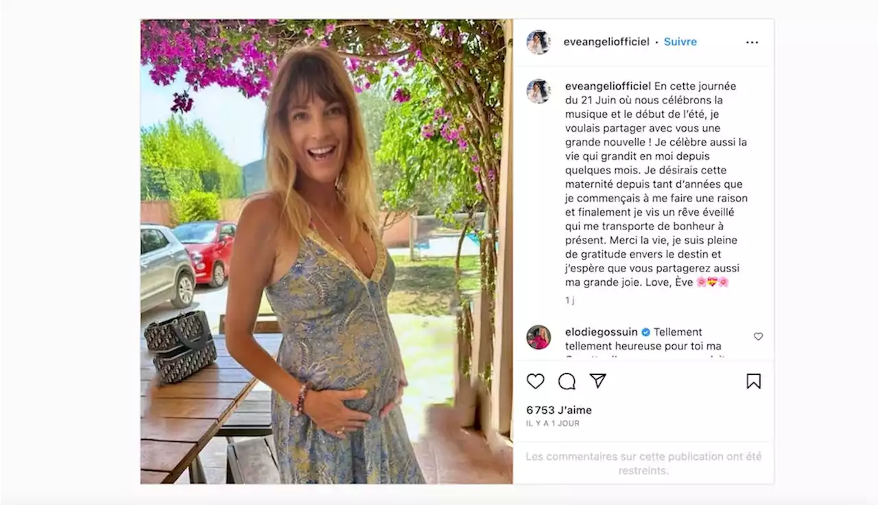 À 42 ans, Ève Angeli attend son premier enfant