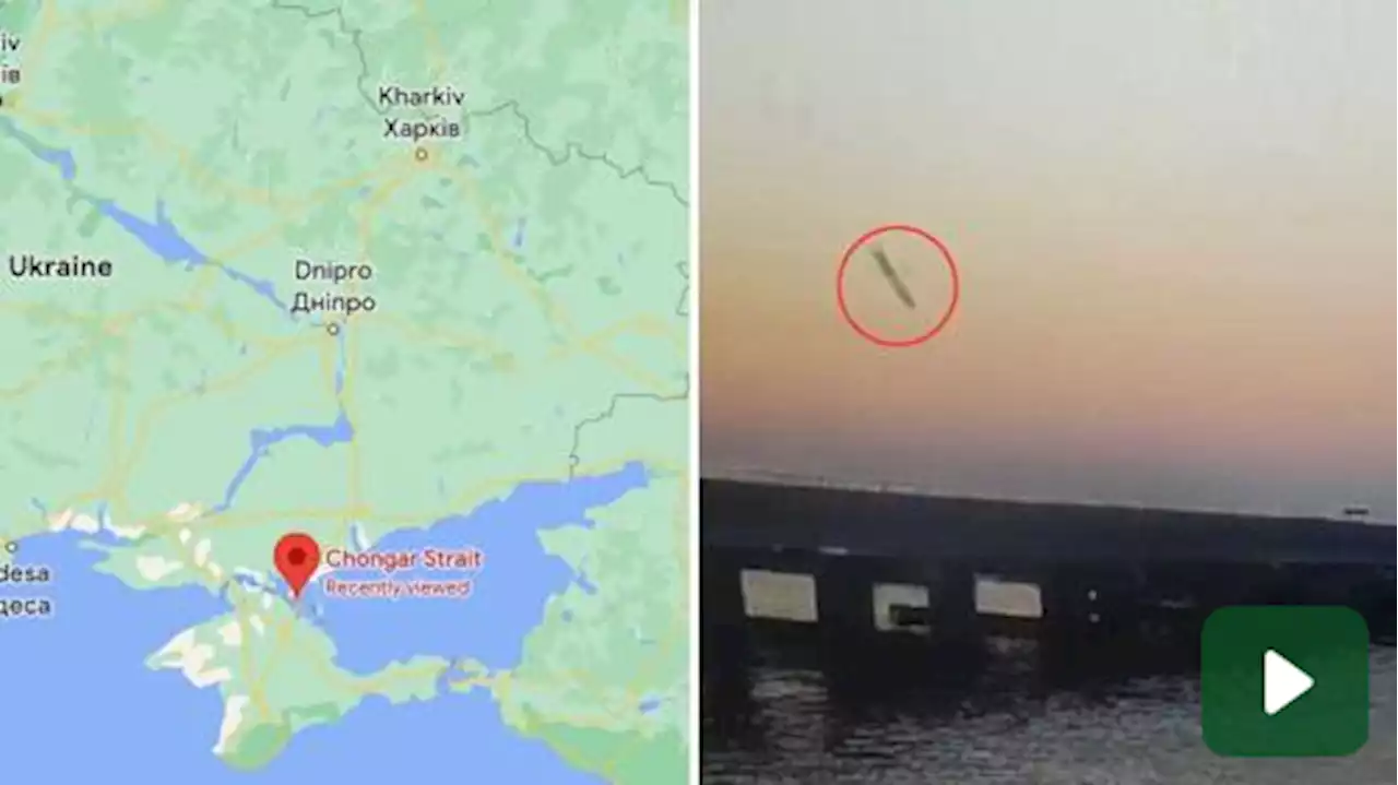 Ponte distrutto in Crimea: il video del missile e gli effetti dell'esplosione