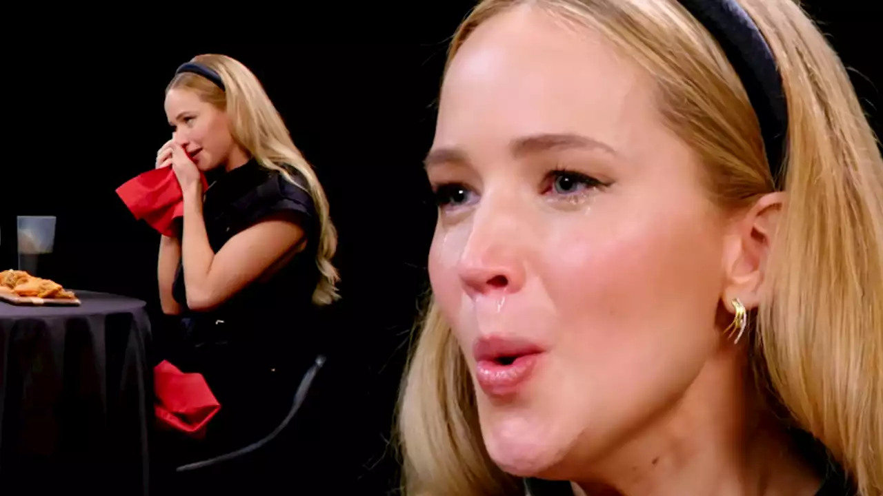 Jennifer Lawrence Breaks Down in Tears Eating Spicy Wings on Hot Ones