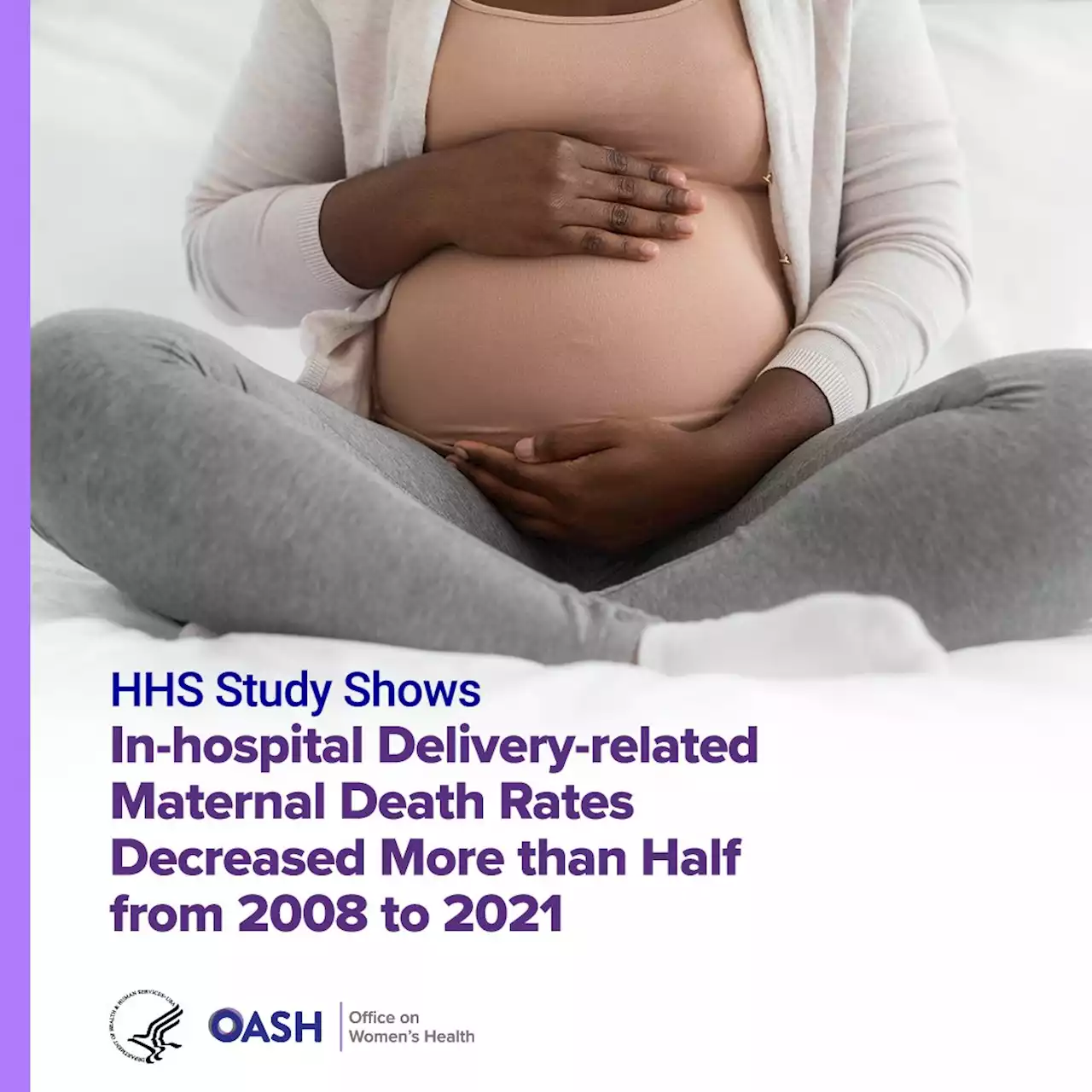 HHS Study Shows In-hospital Delivery-related Maternal Death Rates Decreased More than Half from 2008 to 2021