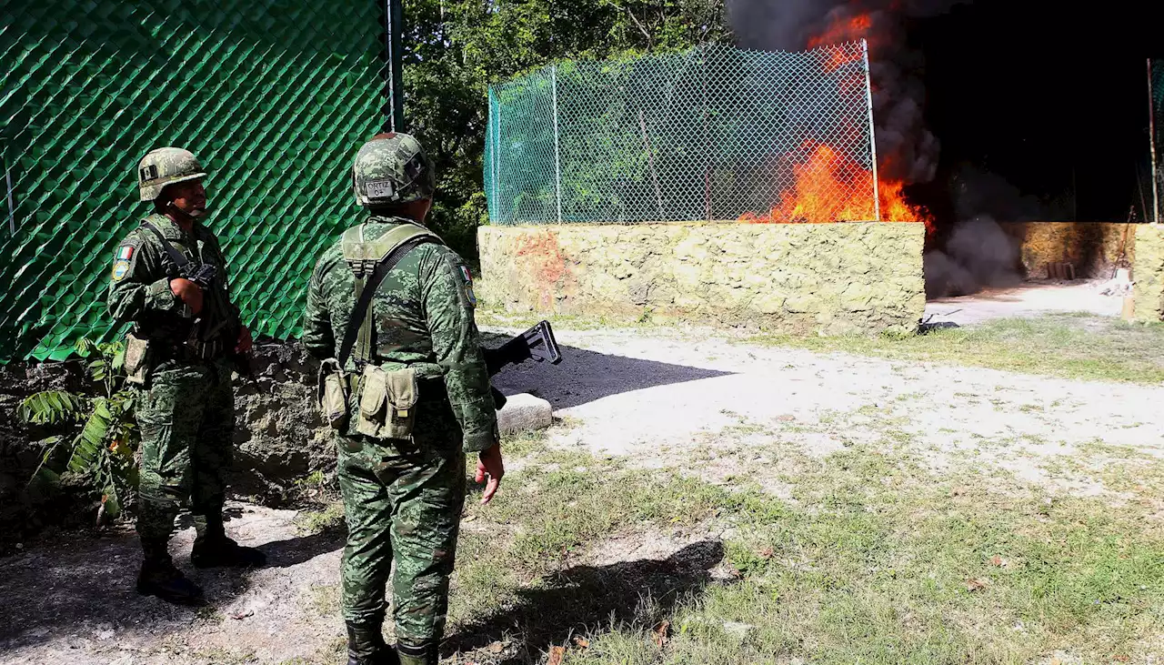 El Ejército mexicano incinera en Cancún más de 200 kilos de narcóticos