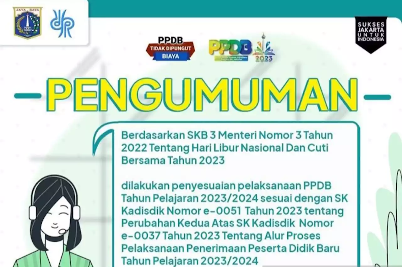 Jadwal PPDB 2023 DKI disesuaikan dengan libur nasional-cuti bersama