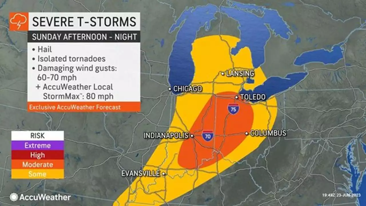 Northeast Ohio will get hit with severe storms Sunday, long periods of rain through Tuesday as storms make way from Upper Midwest to Northeast, meteorologists say