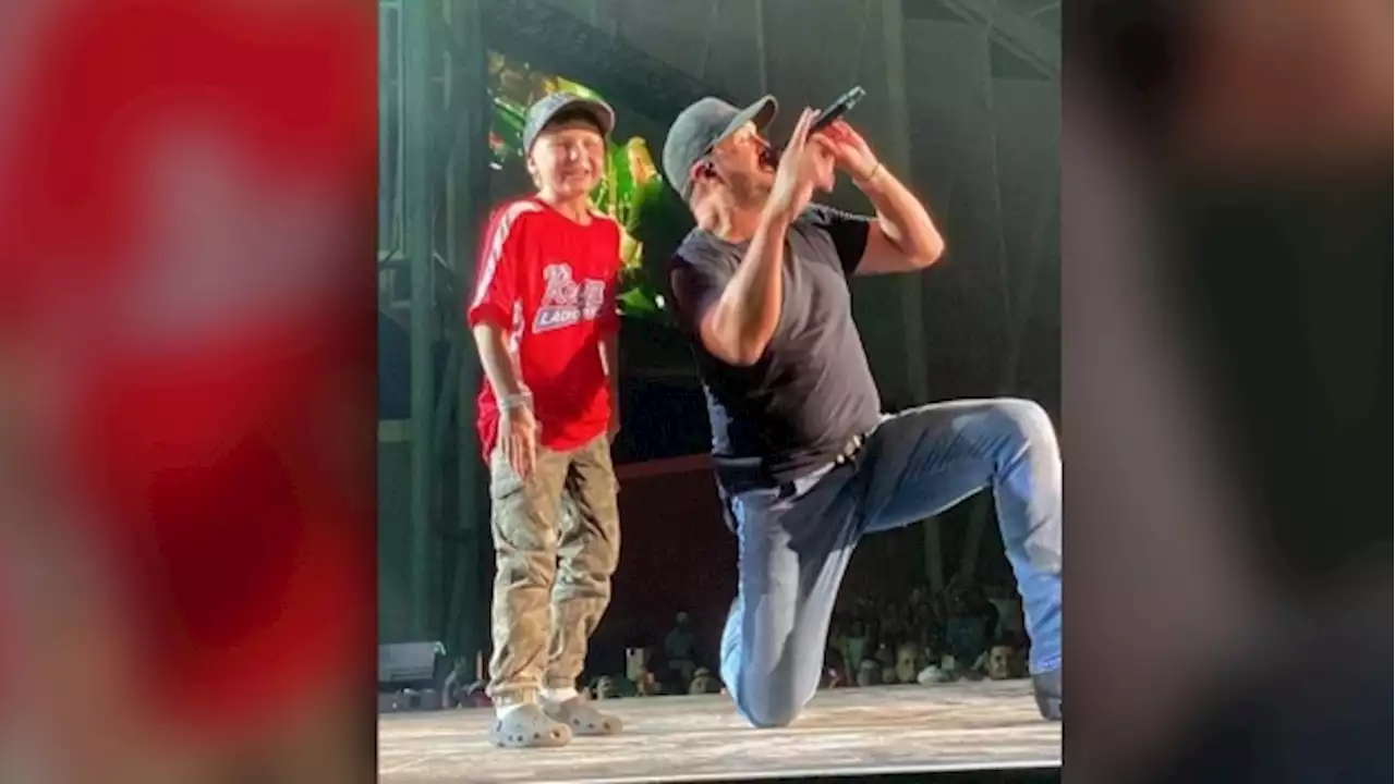 Guelph fan brought on stage with Luke Bryan