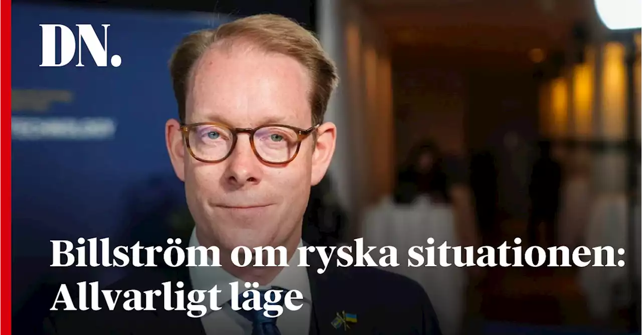 Utrikesminister Billström om ryska situationen: Allvarligt läge