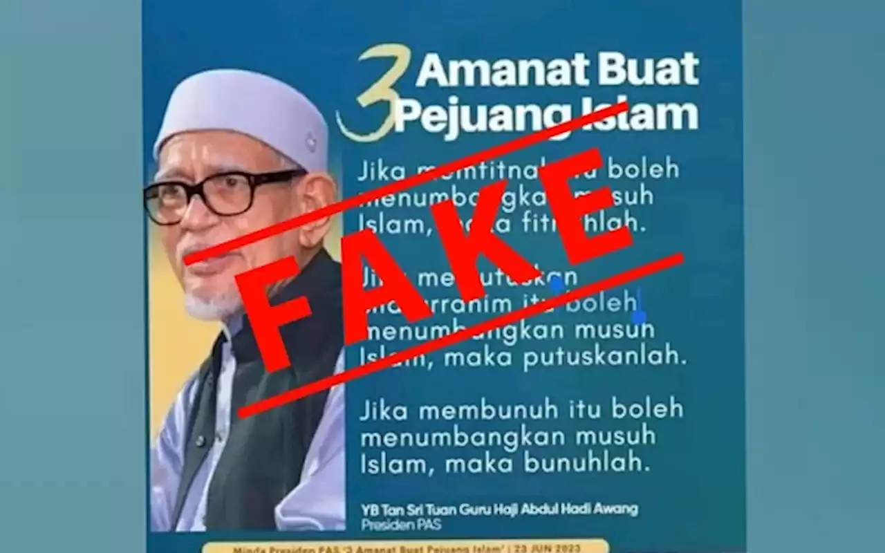 Poster of Hadi urging Muslims to ‘kill enemies’ fake