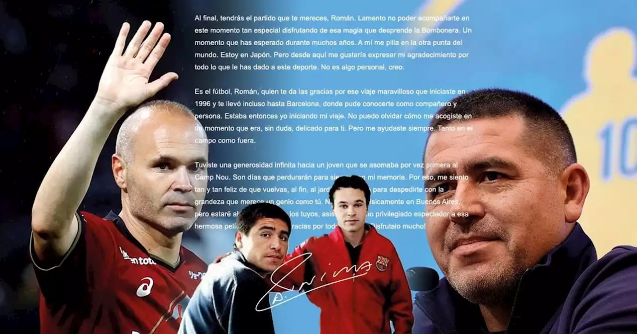 La emotiva carta de Iniesta a Riquelme a través de Olé