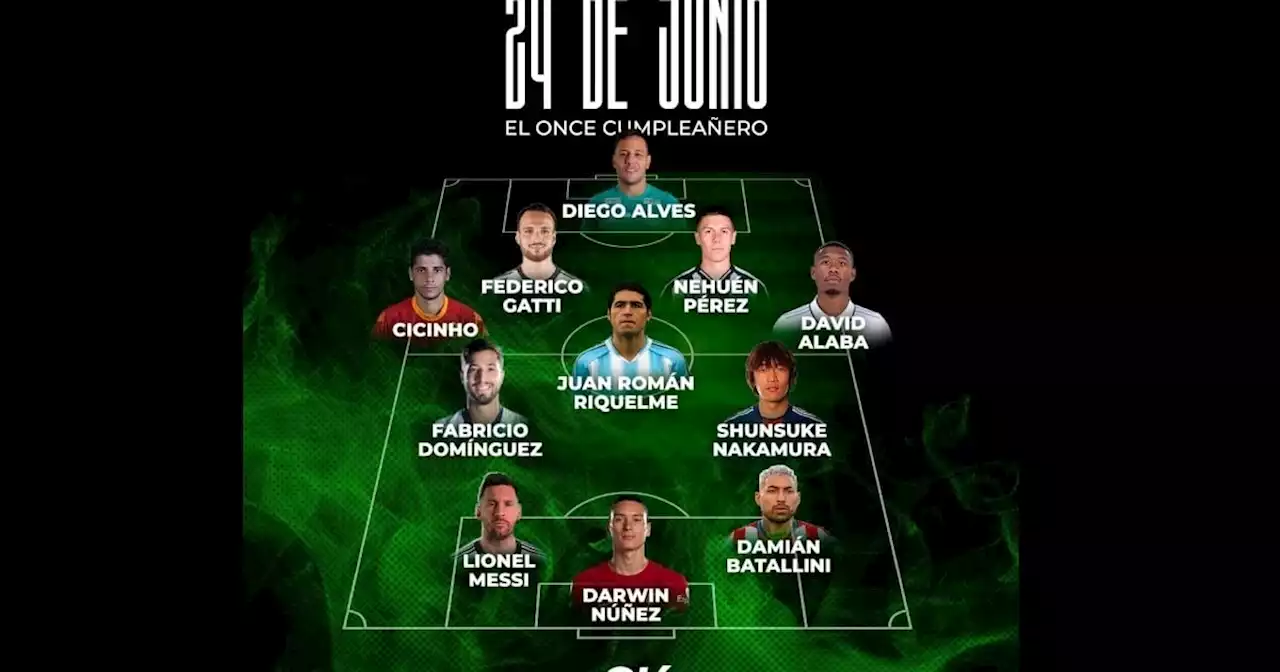 Una fecha especial: con Messi y Riquelme, el once ideal de los nacidos el 24 de junio