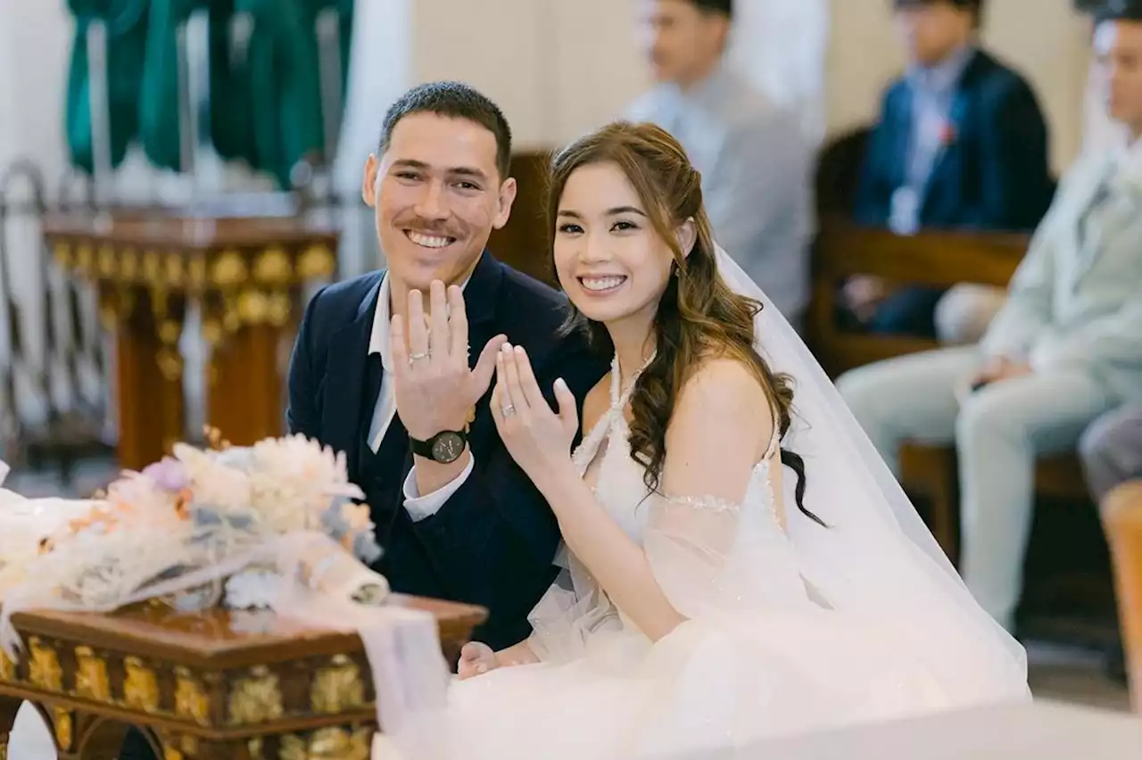 Basketball player Robert Bolick, wife Cassandra marry again in church wedding