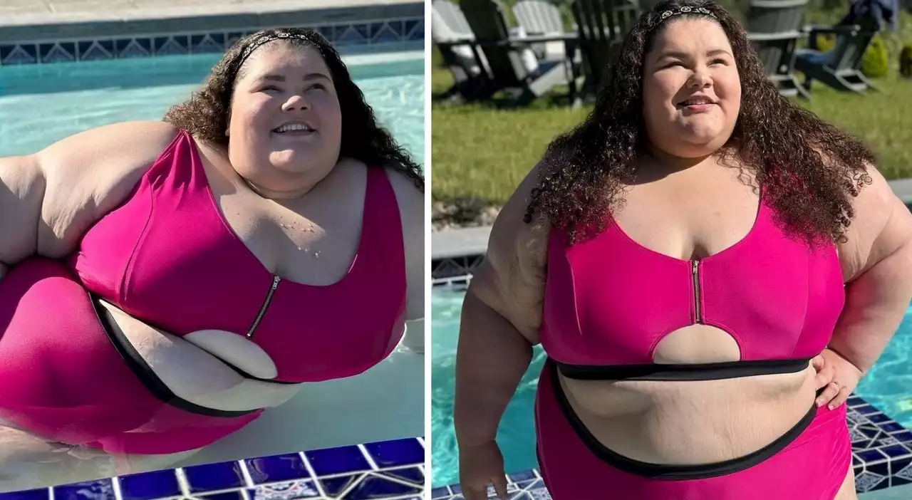 Modella curvy non rinuncia al bikini (fucsia): «Ogni corpo merita di brillare»