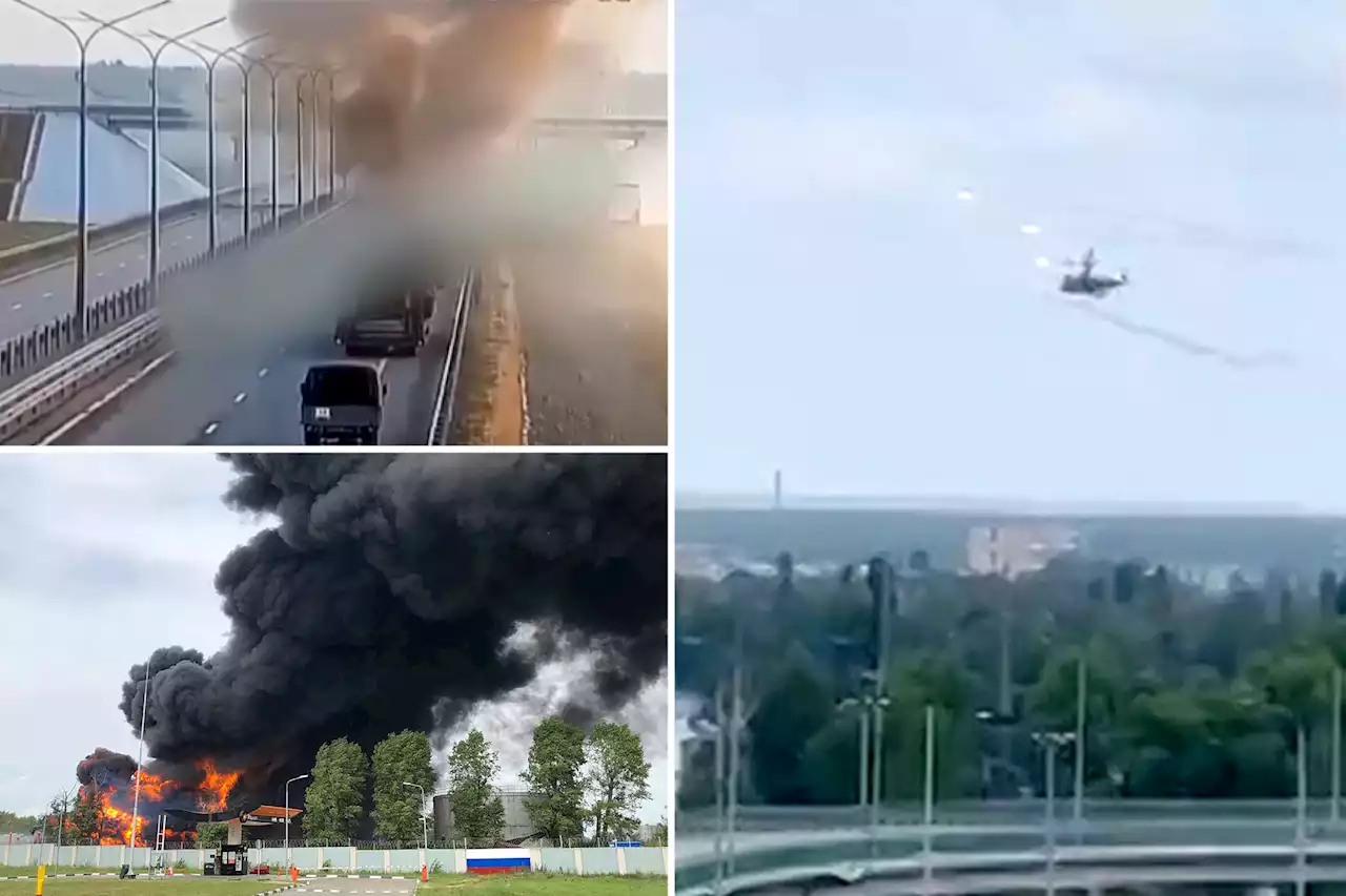 Russian helicopter fights, convoy strikes seen in stunning video as rebels advance