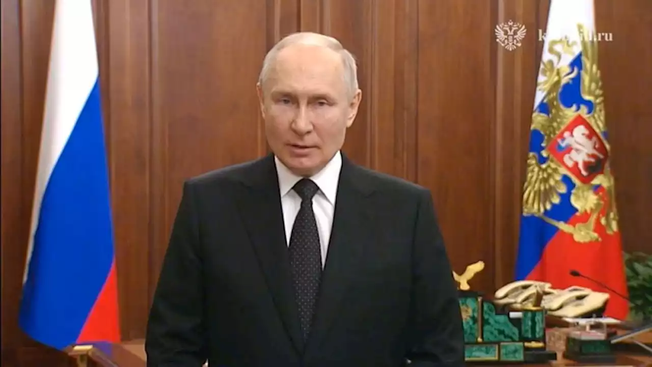 Putin says Wagner mutiny is 'treason' in televised address - SABC News